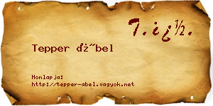 Tepper Ábel névjegykártya